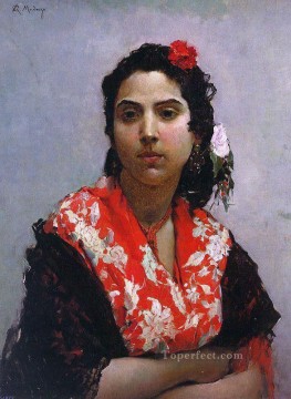  mundo Pintura - Una dama realista gitana Raimundo de Madrazo y Garreta